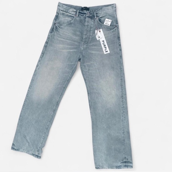Purple Brand Men's Baggy Fit  wide leg Light indigo Jeans P018 - Picture 1 of 6